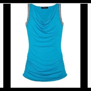 White House black market  drape neck top Small